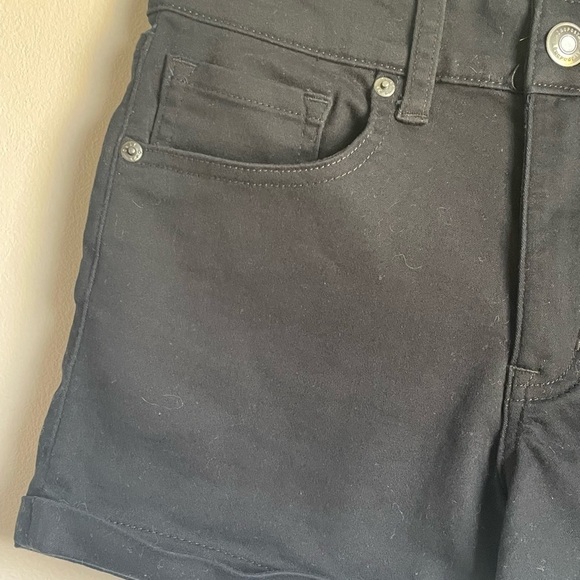 Aeropostale High rise midi short cuffed black size 4 - Picture 6 of 8